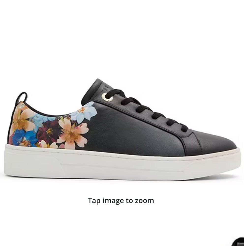 Ted Baker London Alison Leather Lace-Up Floral Sneakers